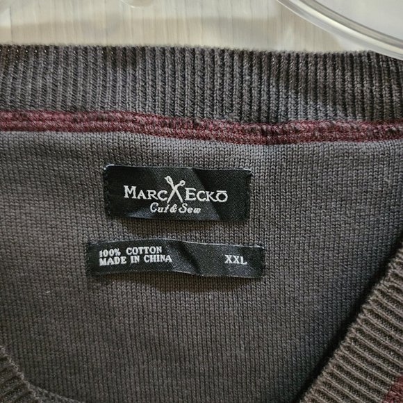 MARC ECKO Cut & Sew Eagle Head Plaid Pullover Sleeveless Sweater Vest Size 2XL - Picture 3 of 9